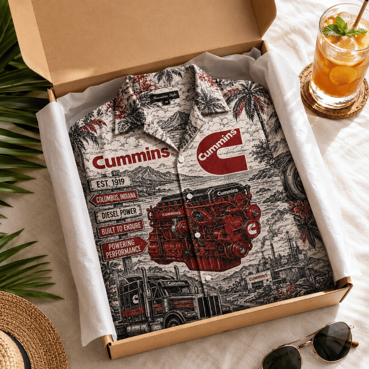 PREMIUM CMMN HAWAIIAN SHIRT LNTH