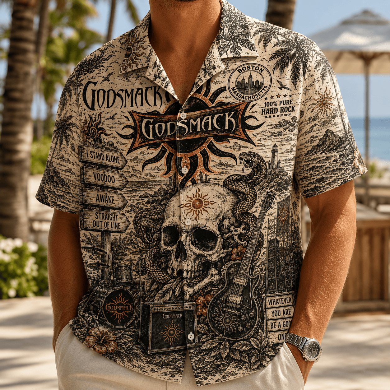 PREMIUM GODM HAWAIIAN SHIRT TTNL